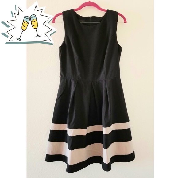 AB Studio Fit & Flare Striped Dress - Picture 2 of 8